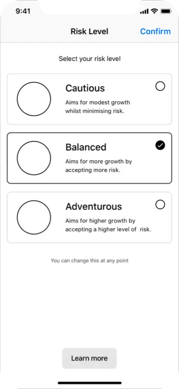 User Experience - tickr Dashboard Fund Overview